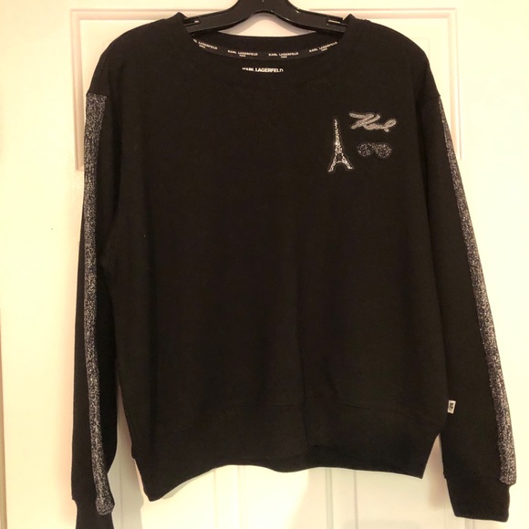 Karl Lagerfeld black crew neck- Size M - Picture 7 of 8